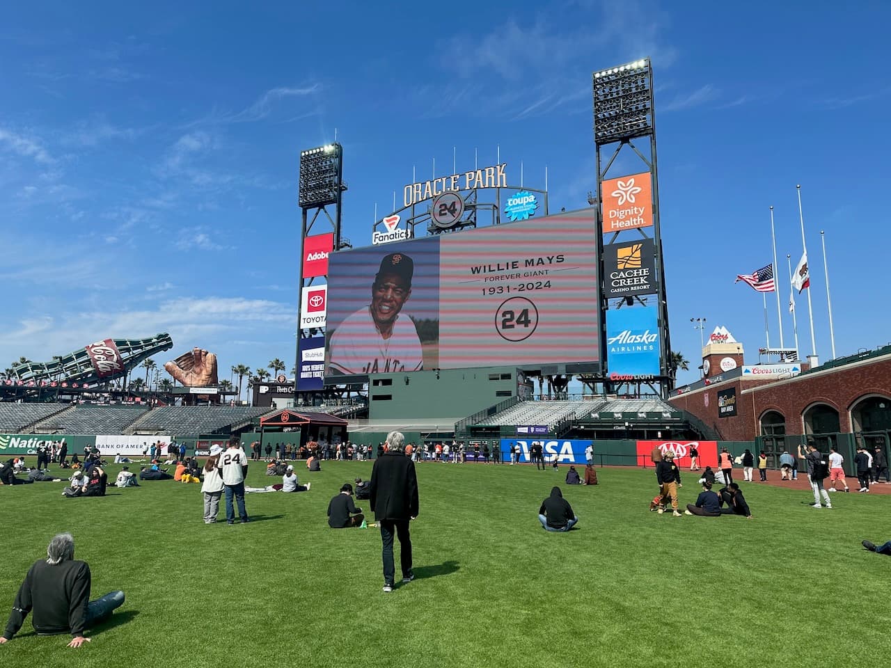 We happened to be in San Francisco when Oracle Park was opened to the public to celebrate the life of the great Willie Mays