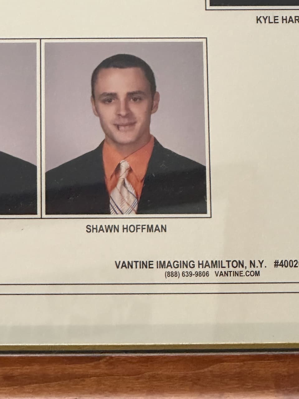 Gawking at baby Shawn while touring his alma mater