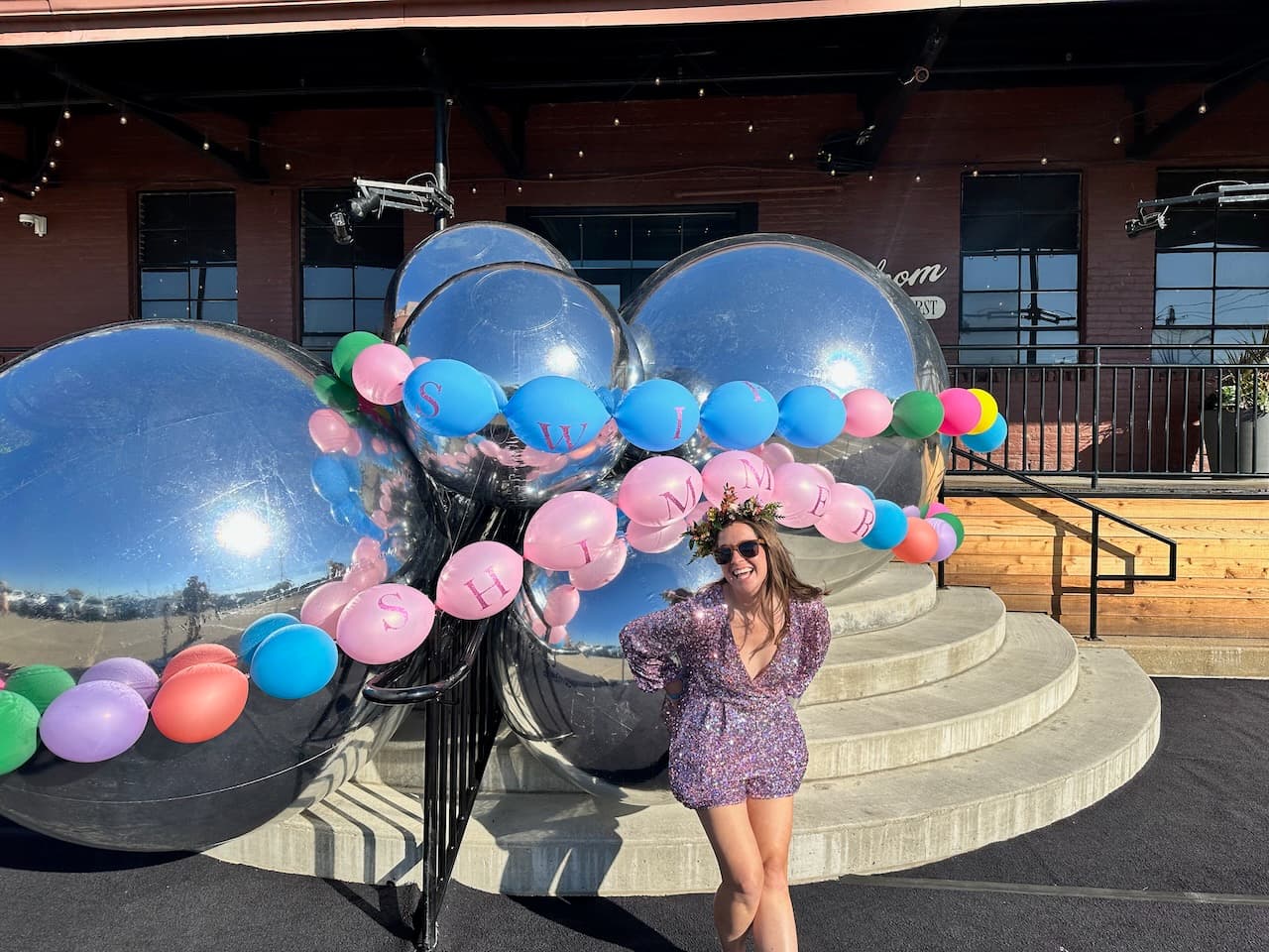 The entrance to the shimmery pre-party